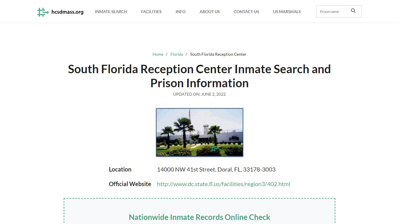 South Florida Reception Center Inmate Search, Visitation, Phone no ...